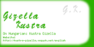gizella kustra business card